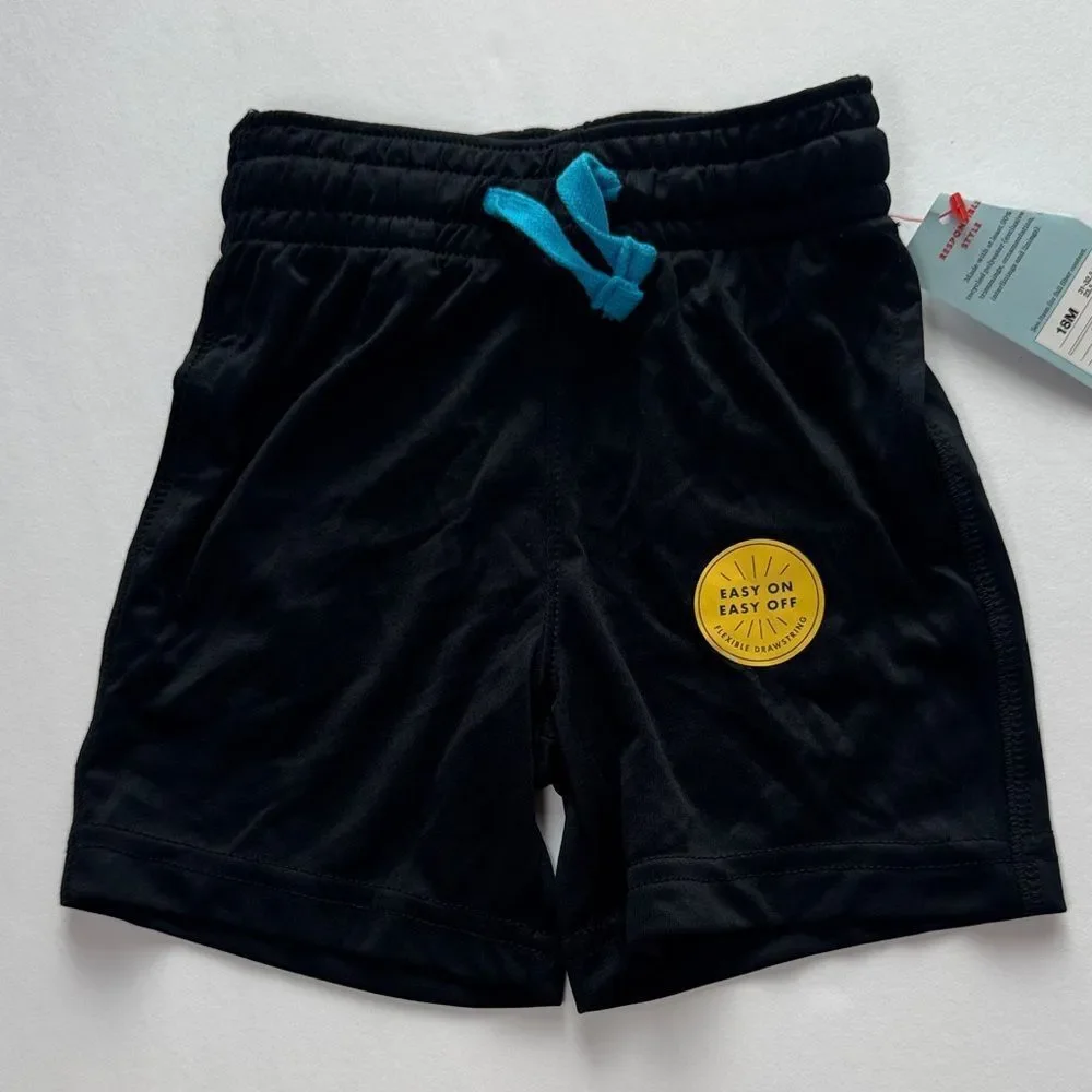 Cat & Jack Toddler Black Shorts with Blue Drawstring Size 18 Months